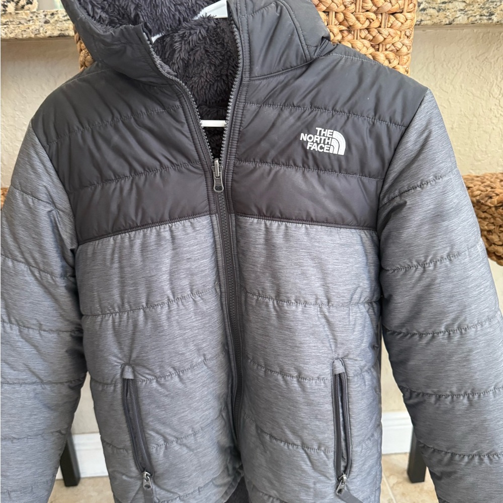 The North Face Kids Charcoal Puffer Jacket